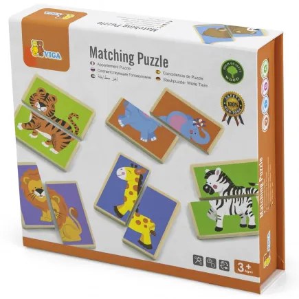 Zodpovedajúce puzzle Viga 50842 divoké zvieratká