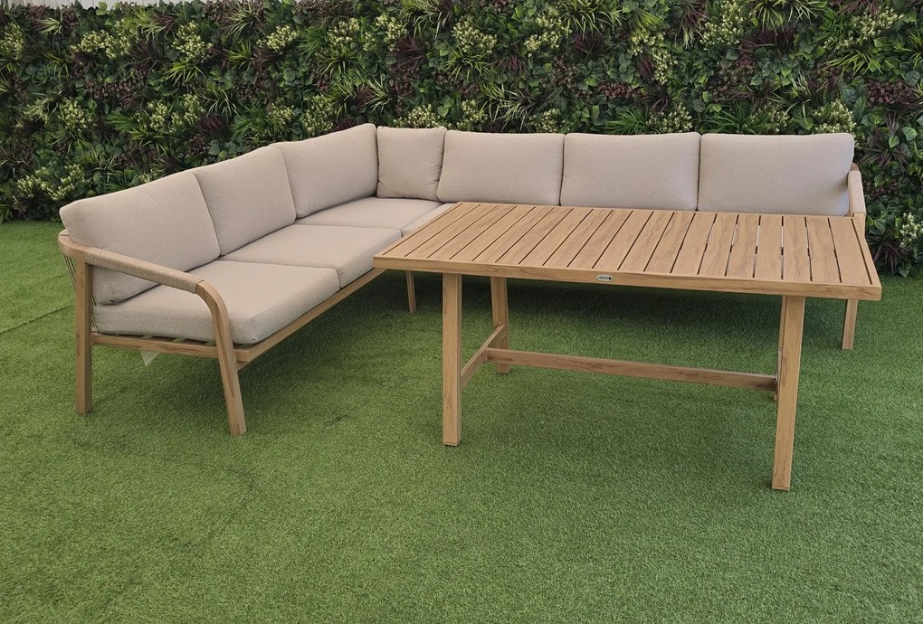 Hliníková rohová jedálenská súprava RAVONTI verzia rohu: ľavý roh