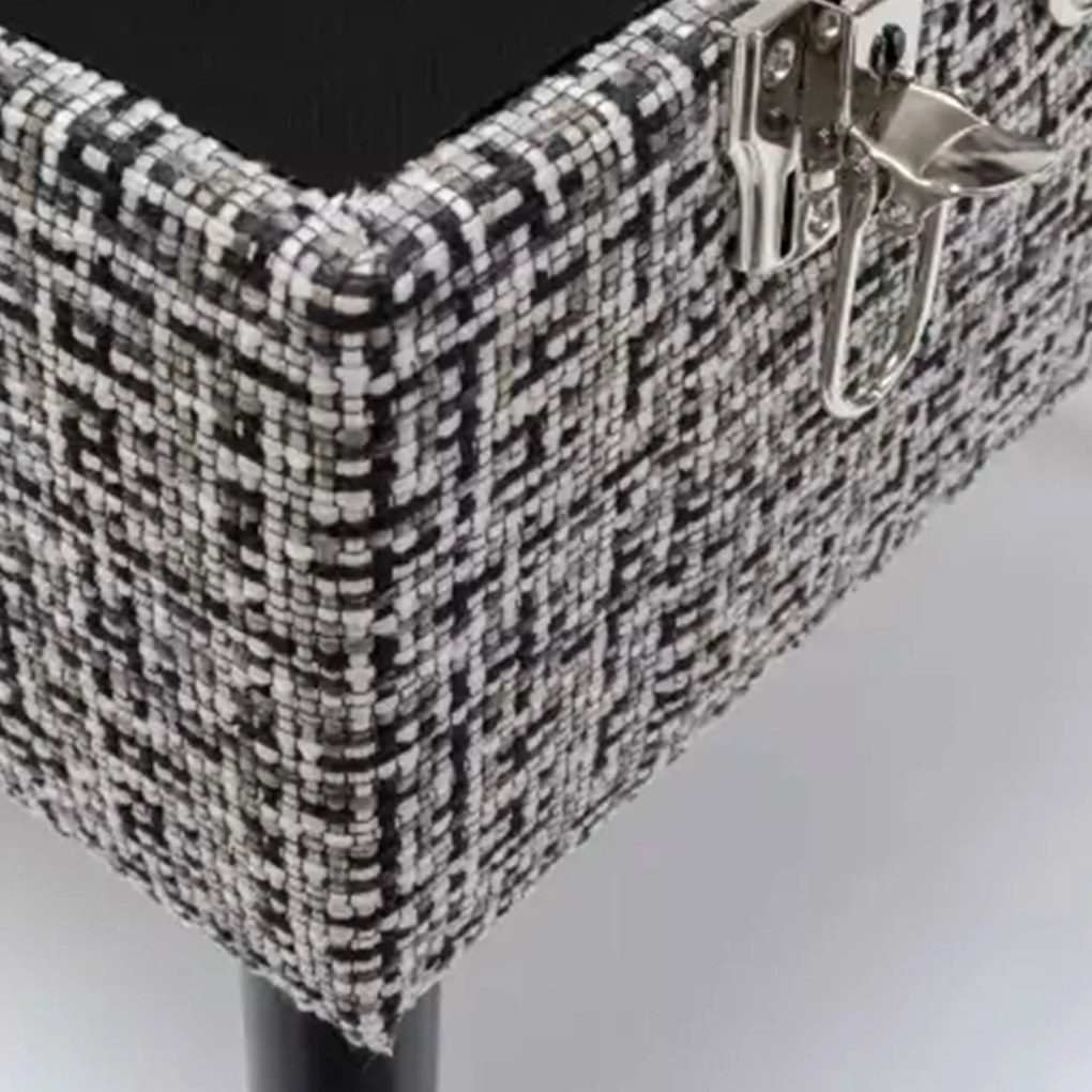 Šedá Stolička s úložným prostorem −biela 45 × 50 × 35 cm KARE DESIGN