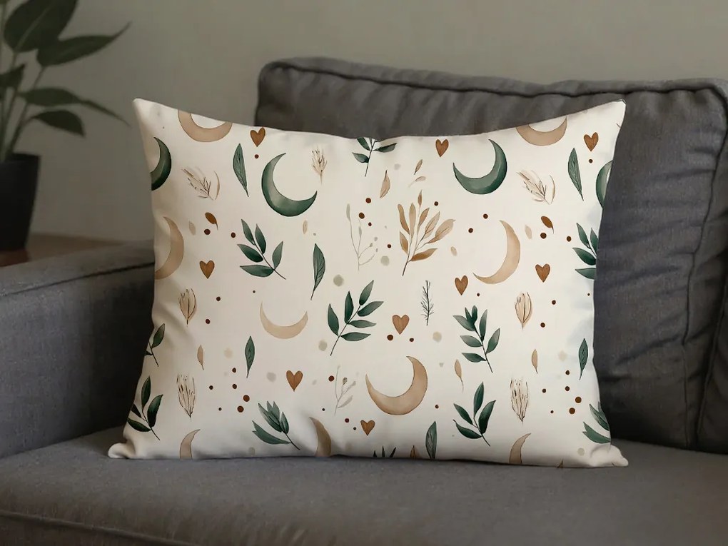 Obliečka na vankúš z mikrovlákna BOHO MOON 70x90 cm, krémová