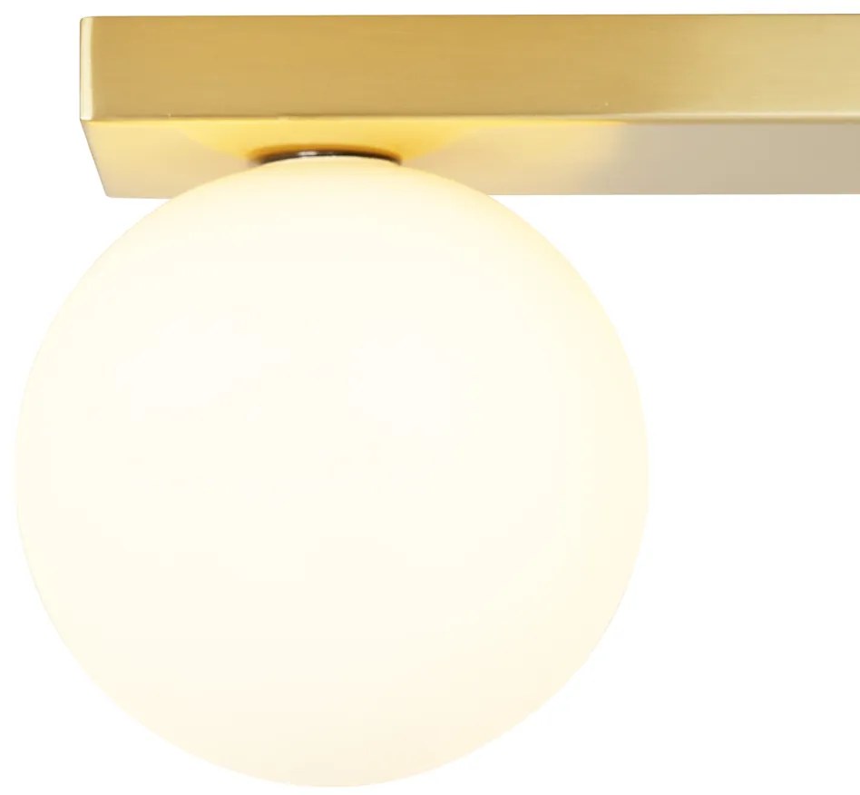 Moderné stropné svietidlo mosadzné 2-svetelné naklápacie - Lesly