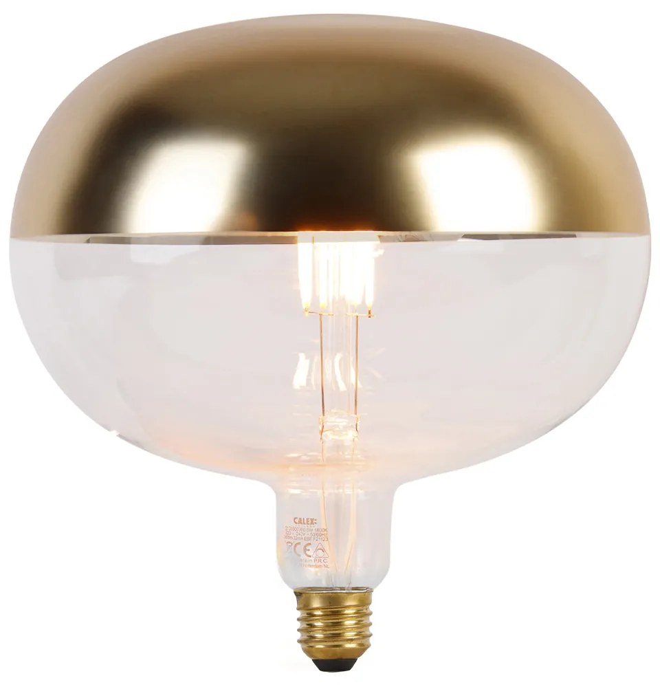 E27 Stmievateľná LED žiarovka Zrkadlo zlatá 6W 360lm 1800K