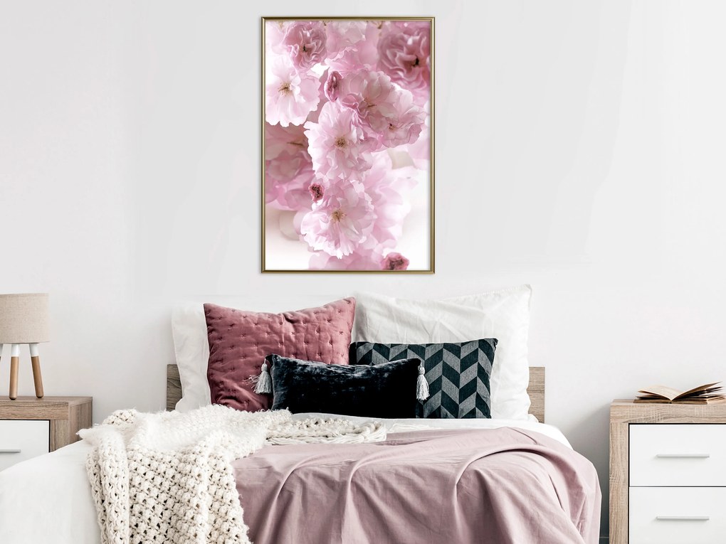 Artgeist Plagát - Floral Fog [Poster] Veľkosť: 30x45, Verzia: Zlatý rám s passe-partout