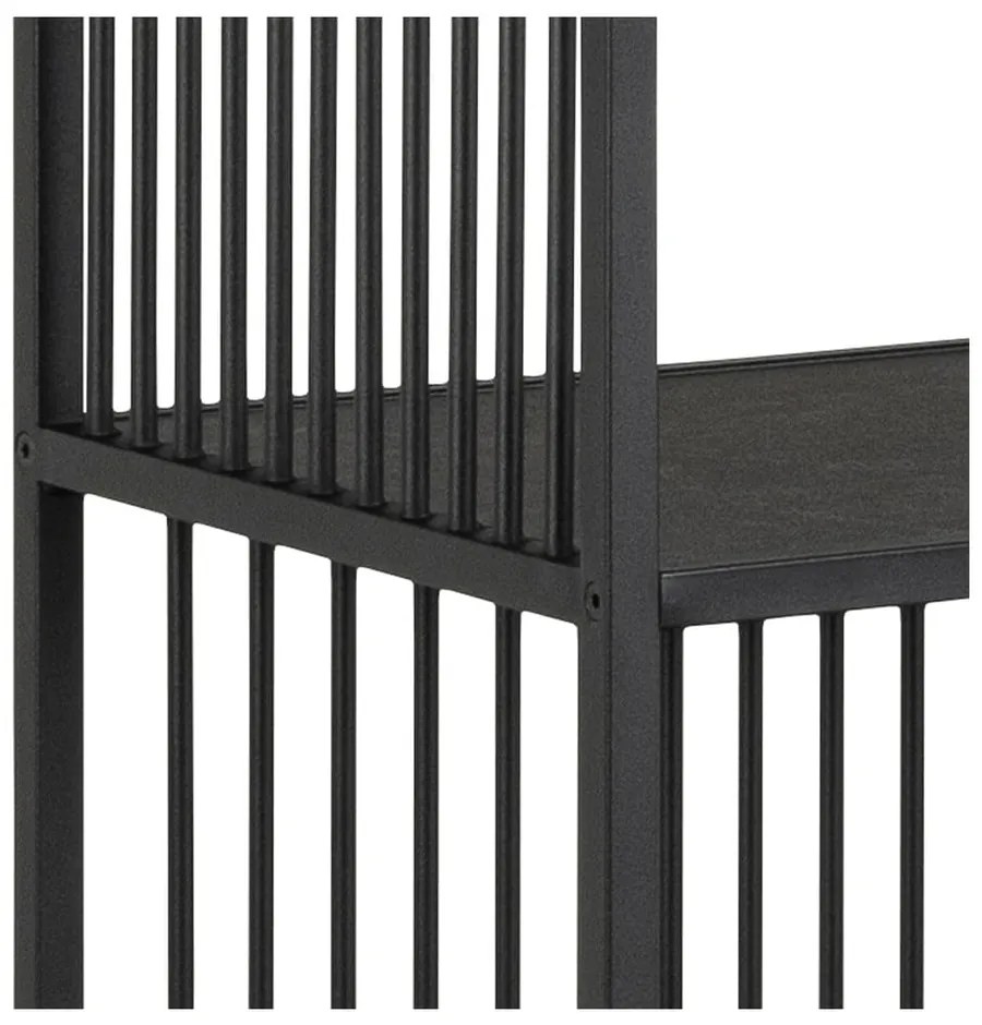 Čierna knižnica v dekore kameňa 85x185 cm Strington – Actona