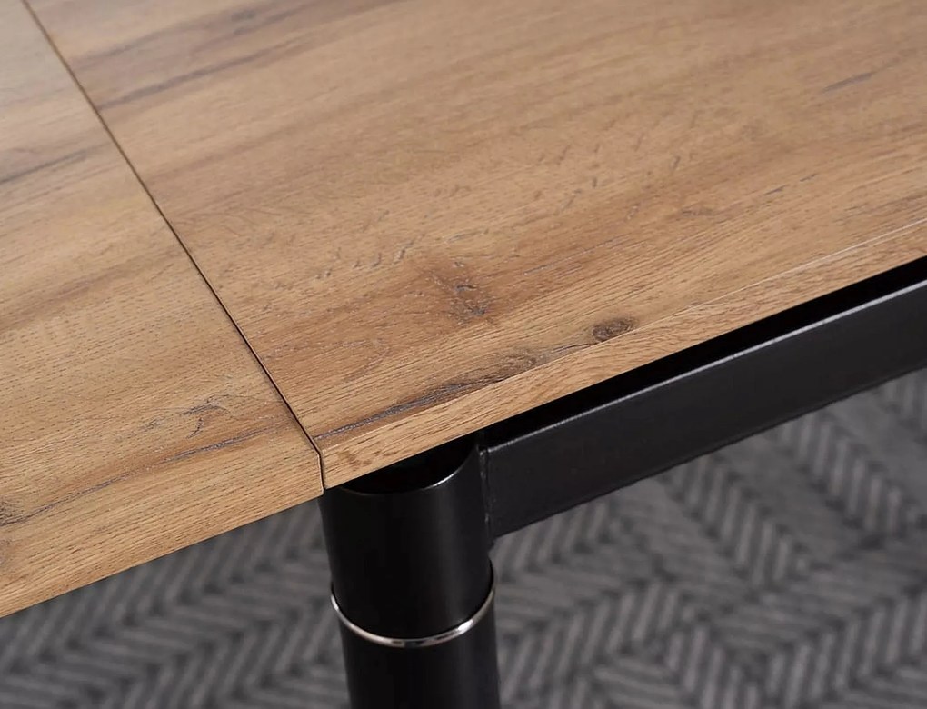 Rozkládací jídelní stůl Franklin 80/131 cm cm dub artisan/černý mat