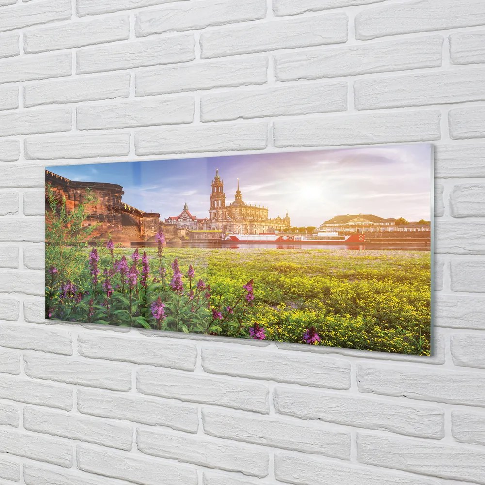 Obraz na akrylátovom skle Nemecko sunrise river 120x60 cm