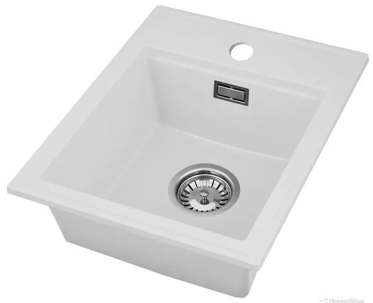 Gamma Modern 4050, 1-komorový granitový drez 400x500x180 mm, biela, GMA-ZM-4050-WH