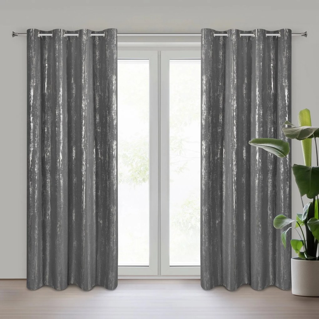 ZÁVES NA KRÚŽKOCH LIBI 140X250 CM VZOROVANÁ