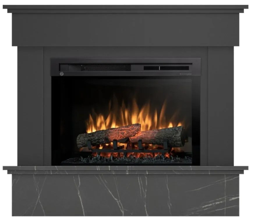 Elektrický krb Tormes 26 čierny/čierny mramor