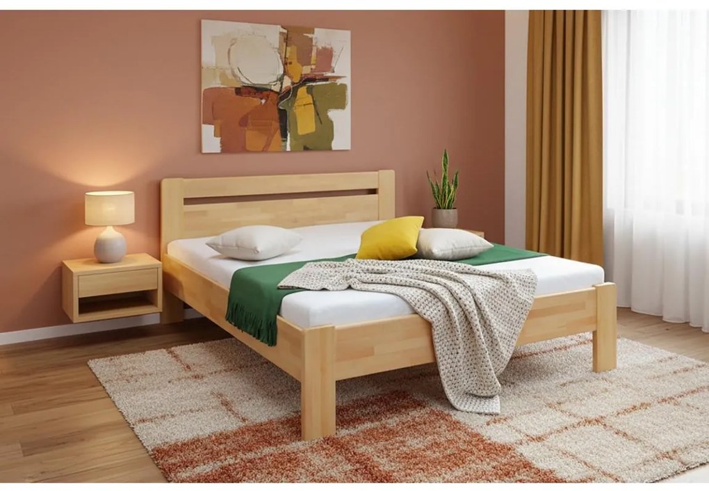 Dvojlôžková postel z masívu AMARA 180x200 cm buk