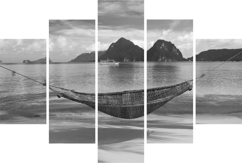 Obraz - Hojdacia sieť na pláži (150x105 cm)