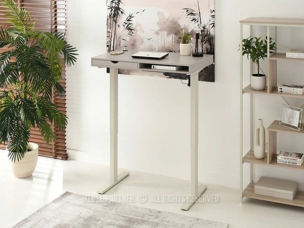 PC stolík Osto 100 (béžová + biela). Akcia -22%. Vlastná spoľahlivá doprava až k Vám domov. 1109808