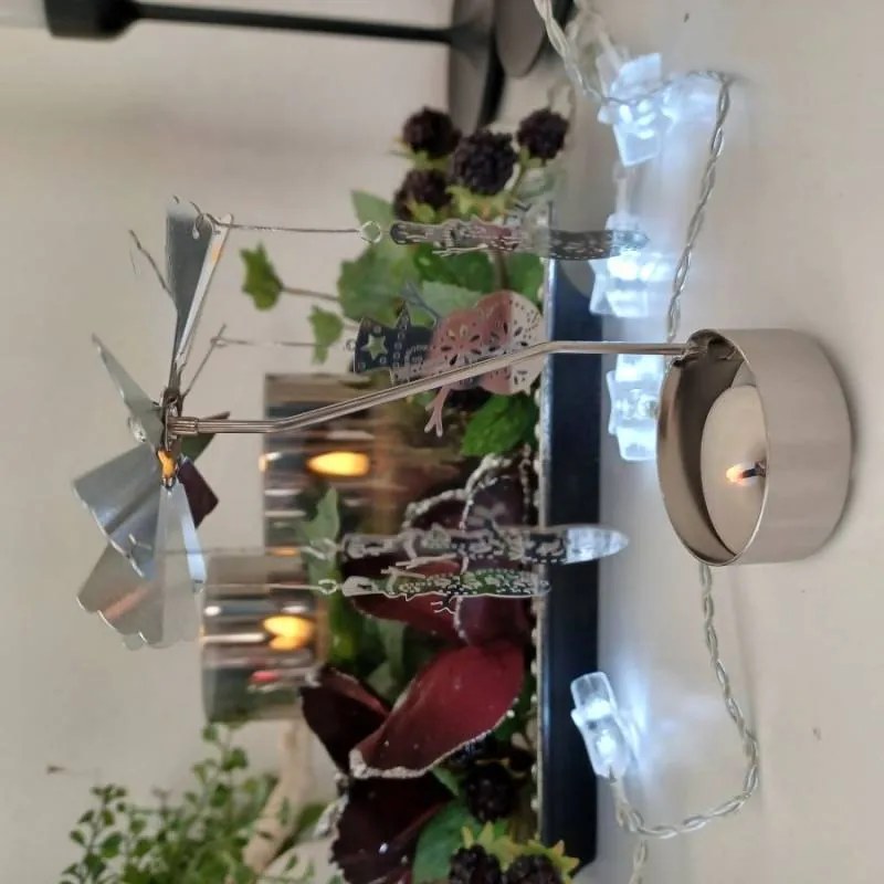 DECOLED Andělské zvonění, 8 x 13 cm, sněhuláci, stříbrné