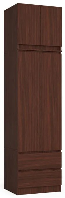Skriňa s nadstavcom S 60 cm 2D 2SZ CLP wenge