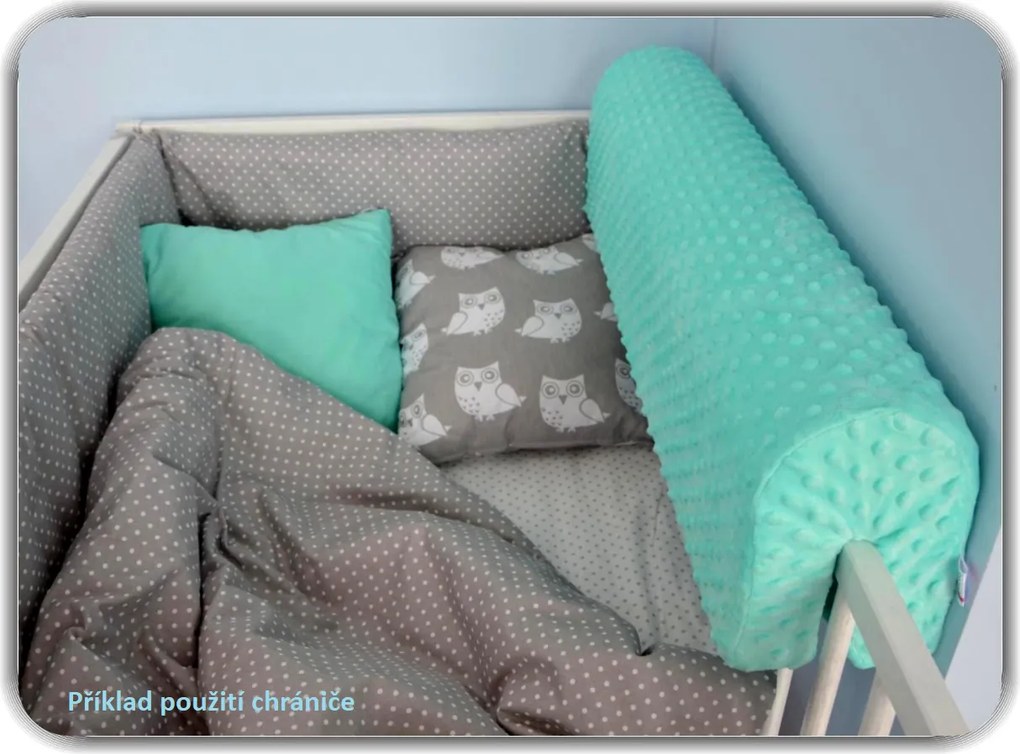 Chránič na detskú posteľ MINKY 50 cm - čierny