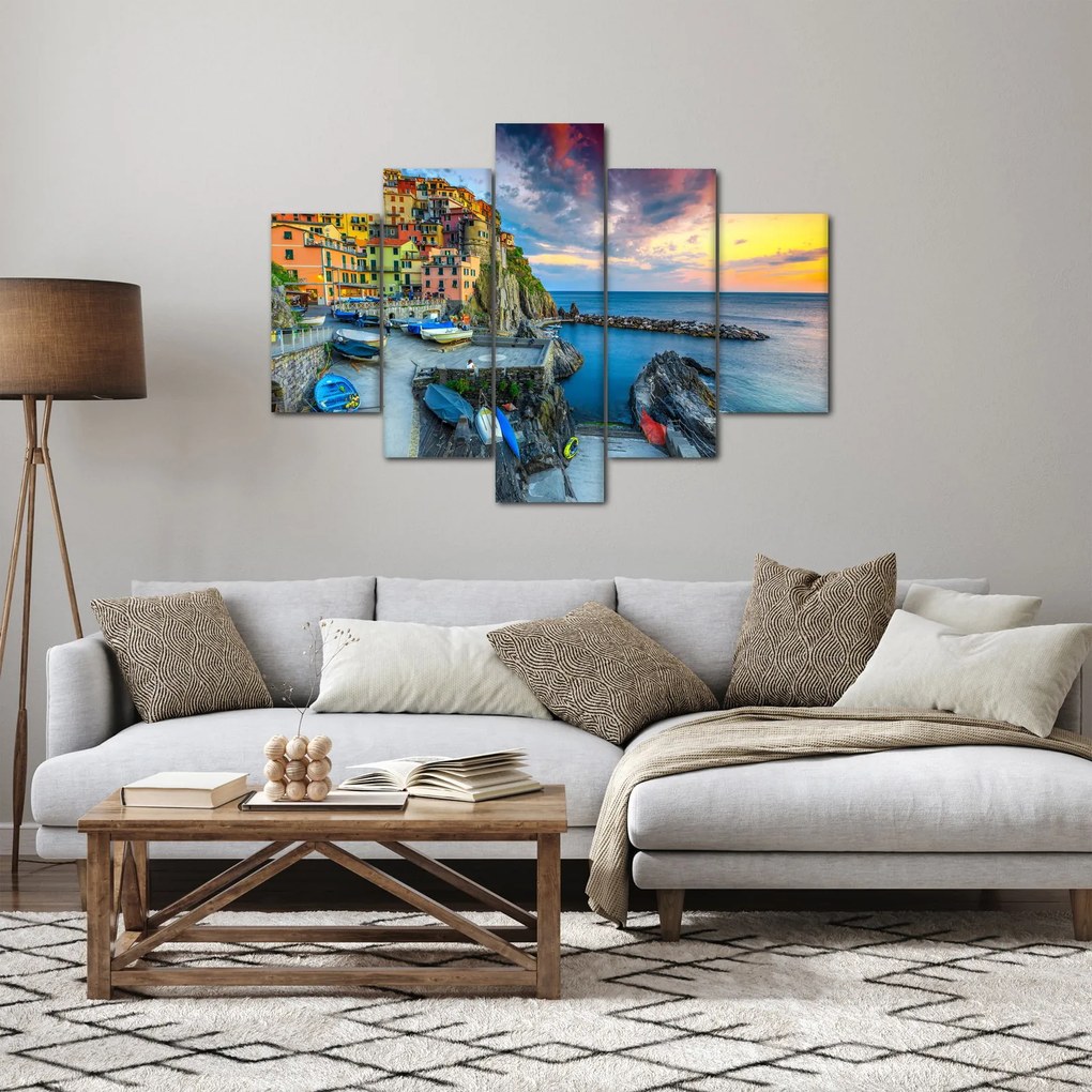 Obraz - Stredomorská dedina (150x105 cm)
