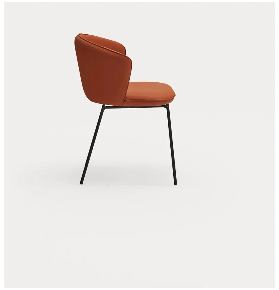 Oranžové čalúnené jedálenské kreslá v súprave 2 ks Add – Teulat