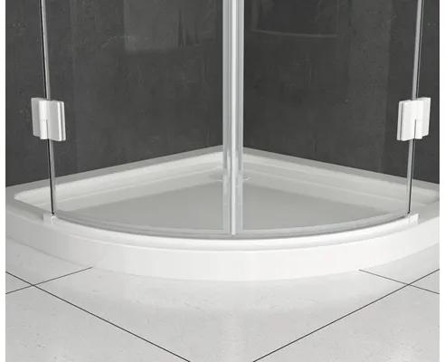 Štvrťkruhová sprcha basano Romallo 90 x 90 cm farba rámu biela dekor skla číre sklo K581BC-WH