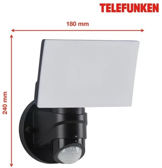 Telefunken 304305TF - LED Vonkajšie nástenné svietidlo so senz. LED/24W/230V IP44
