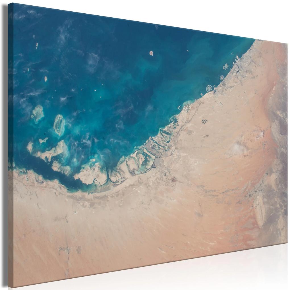 Artgeist Obraz - Dubai from the Satellite (1 Part) Wide Veľkosť: 120x80, Verzia: Premium Print