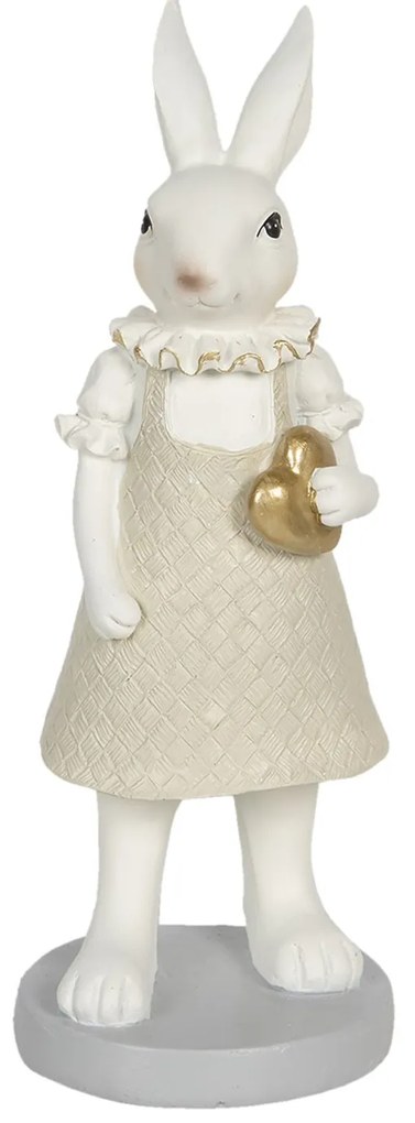 Dekorácie králičie slečny so zlatým srdiečkom - 9 * 8 * 20 cm