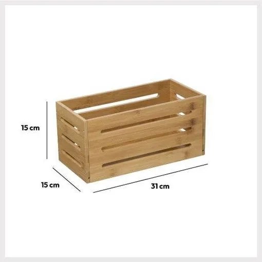 Úložný box, bambusový, SELENA 15x31x15
