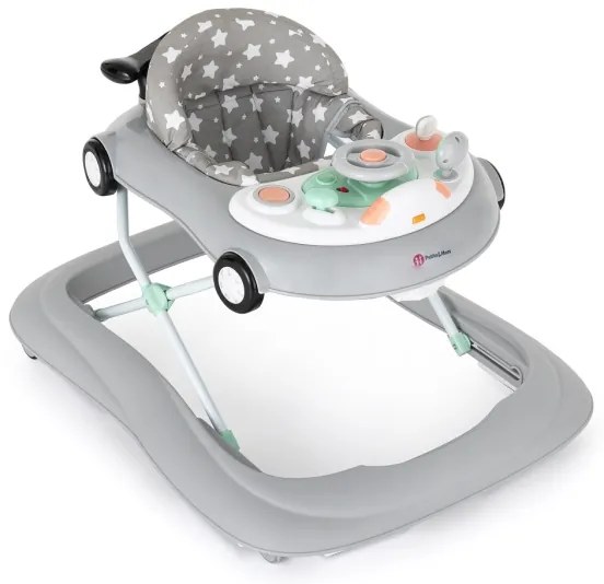 PETITE&MARS - Detské chodítko s melódiou CABRIO šedá