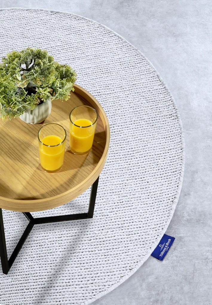 Villeroy & Boch Kusový koberec 106048 White kruh, 200x200 (priemer) kruh, biela, obývacia izba
