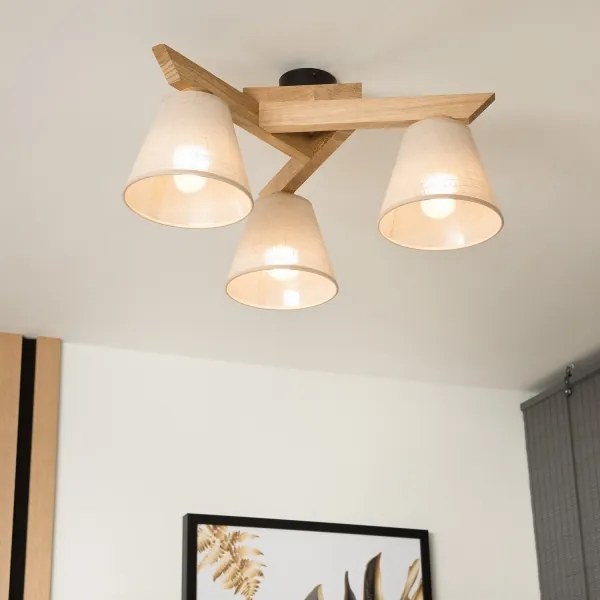 Prisadený luster ANTONIO 3xE14/40W/230V dub