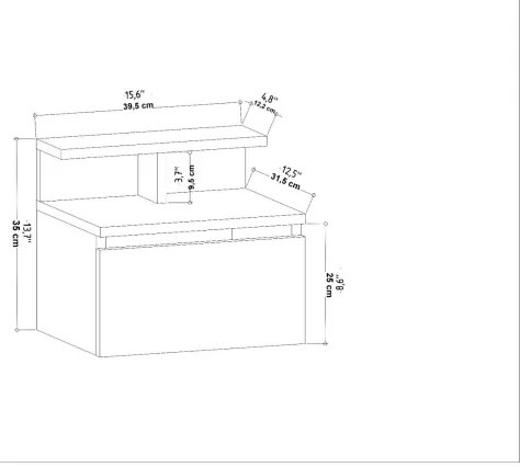 Nočný stolík NOVEN antracit