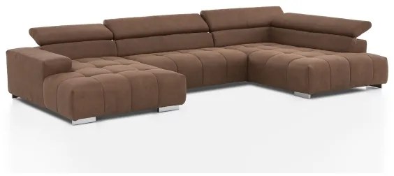 Rohová sedacia súprava do U TROPEA pravá hnedá