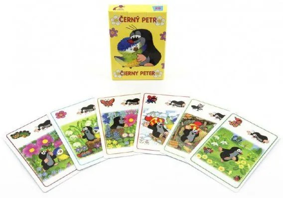 Černý Petr Krtek a sýkorka společenská hra - karty v papírové krabičce 6x9cm