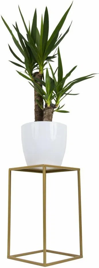 STOJAN NA KVETINÁČ SIMPLE 40X24X24 CM ZLATÁ