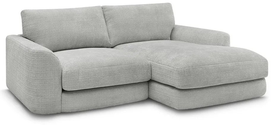 Svetlosivá ženilková rohová pohovka (pravý roh/s leňoškou) Leonore – Bobochic Paris