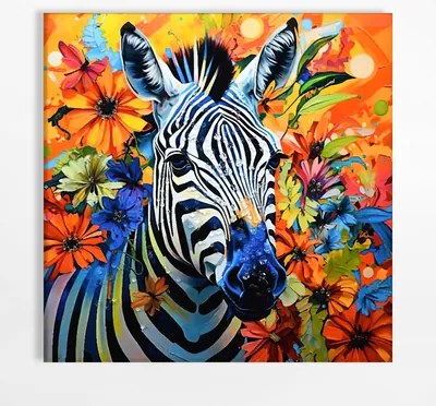 Obraz na plátne ZEBRA I 60x60 cm