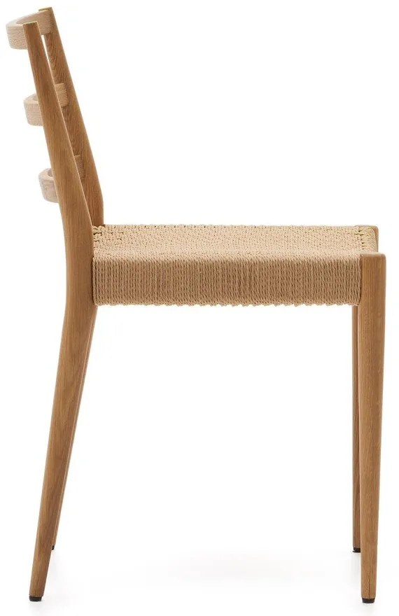 Jedálenská stolička z dubového dreva v prírodnej farbe v súprave 2 ks Analy – Kave Home