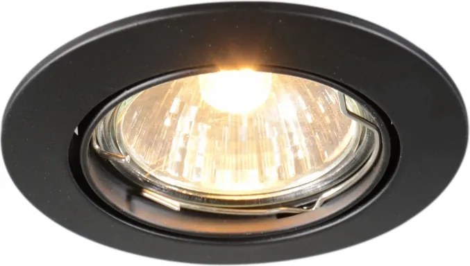 Inteligentné zapustené bodové svietidlo čierne, naklápacie, vrátane Wifi GU10 - Edu