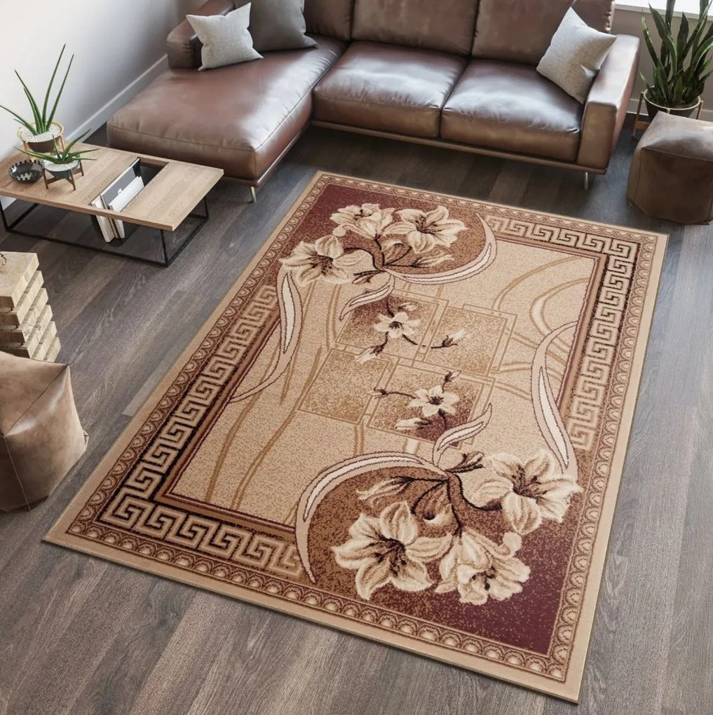 Kusový koberec ATLAS Lilly - tmavo béžový/hnedý