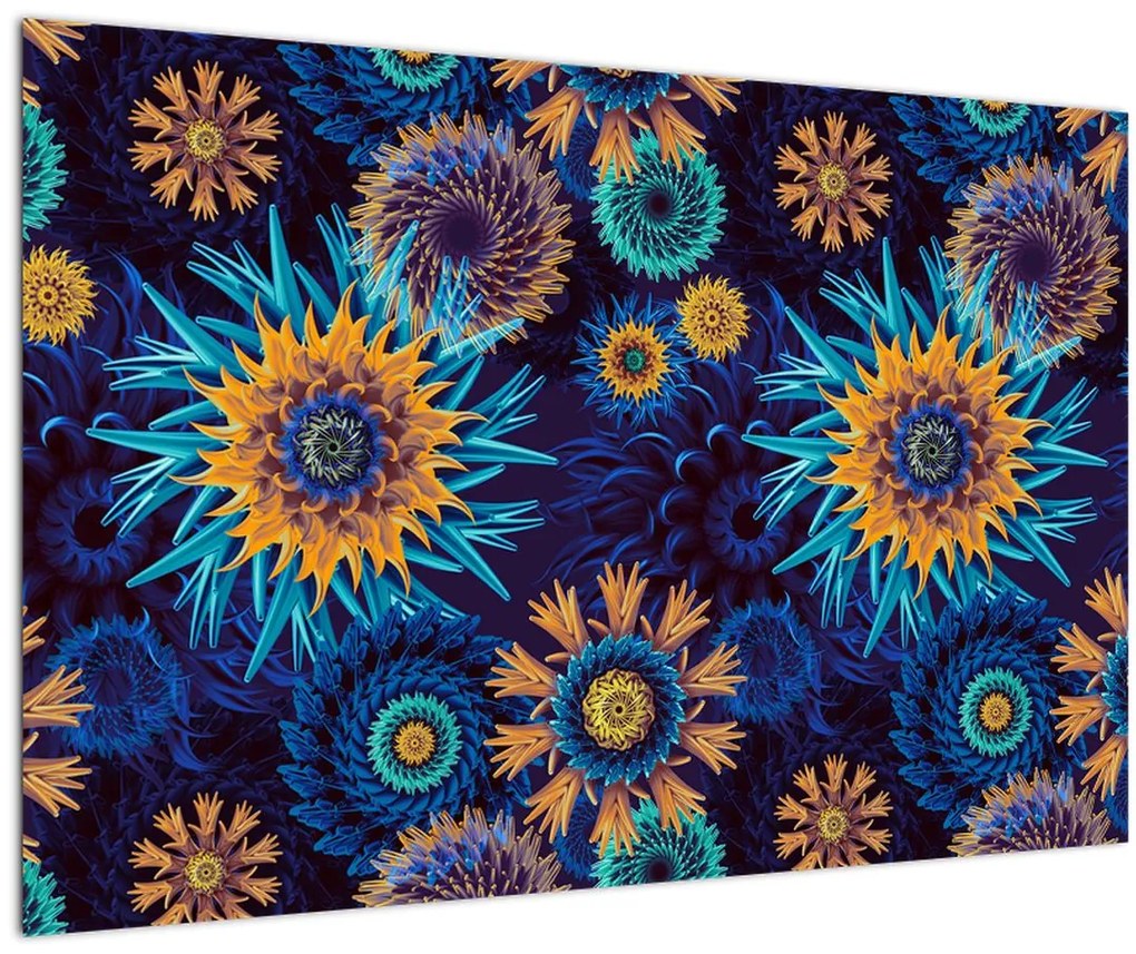 Obraz - 3D kvety (90x60 cm)