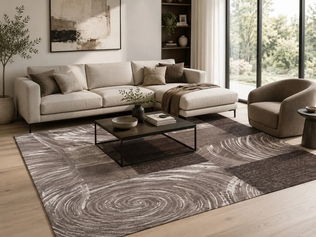 Ayyildiz, Kusový koberec Parma 9220 brown, 120x170, hnedá, chodba / predsieň