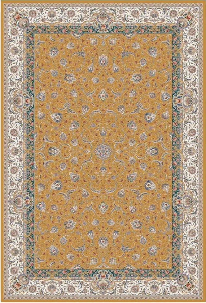 Koberec Sultan 1200 Gold – žltý obdĺžnik s orientálnym vzorom Rozmer: 200x300 cm
