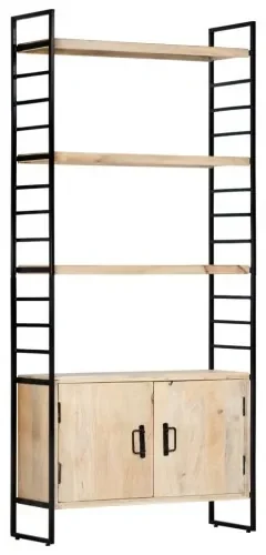 vidaXL 4-poschodová knižnica 80x30x180 cm mangovníkový masív-