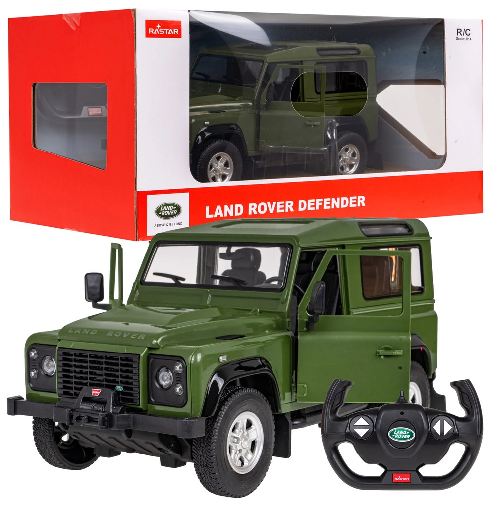 Autíčko R/C Land Rover Defender 1:14 RASTAR - zelené