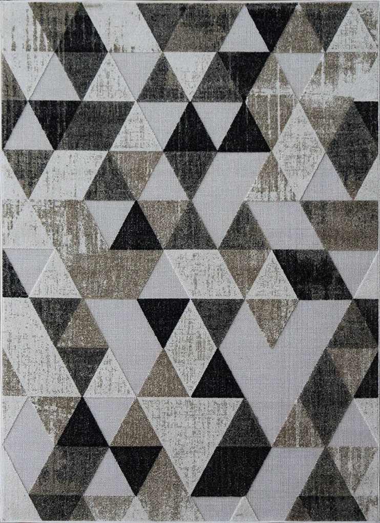 BE Koberec Lagos 1700 BEIGE – béžový sivý čierny obdĺžnikový Rozmer: 80x150 cm
