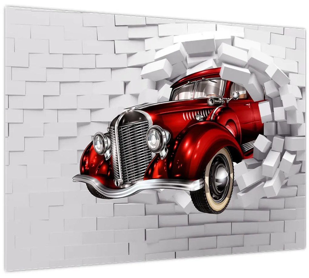 Obraz - Červené auto (70x50 cm)