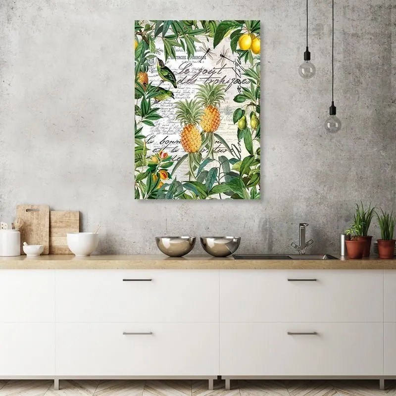 Gario Obraz na plátne Tropické ovocie a kaligrafia - Andrea Haase Rozmery: 40 x 60 cm