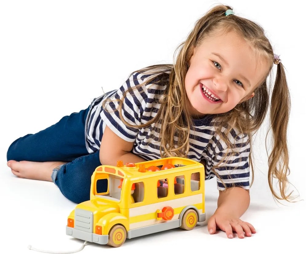 Woody Auto školský autobus so zvukmi a svetlom