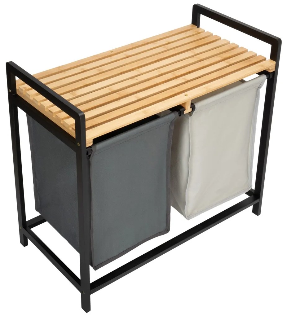 Bambusový kôš na bielizeň Hanoi šedo-hnedý