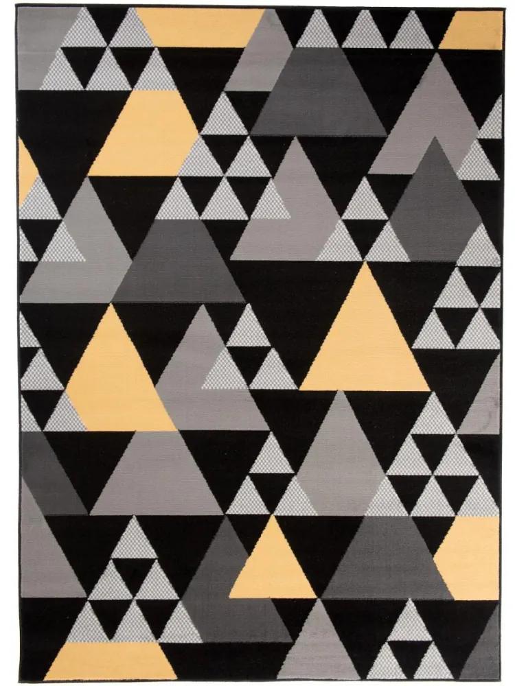 Kusový koberec PP Rico čiernožltý 130x190cm