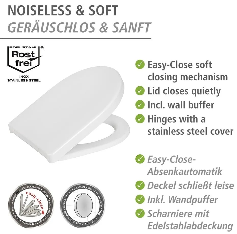 Záchodová doska s automatickým zatváraním Sindia - Wenko